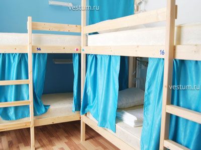 Кровать в женском номере 20 м² в Хостел "Якорь"
