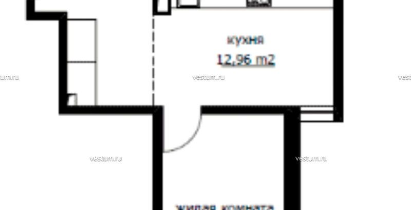 2-комнатная квартира 54.31 м² в ЖК "Метеора", секция 41/6