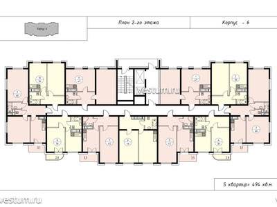 1-комнатная квартира 42.4 м² в ЖК "Альпийский квартал"