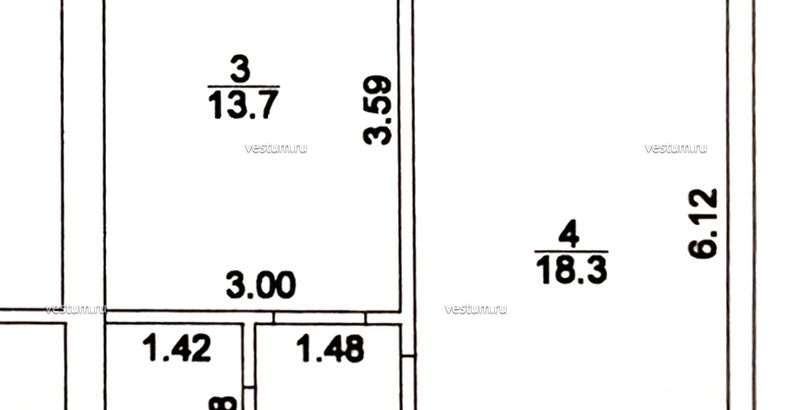 1-комнатная квартира 38 м²1/6