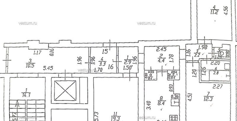 Многокомнатная квартира 74 м²1/7